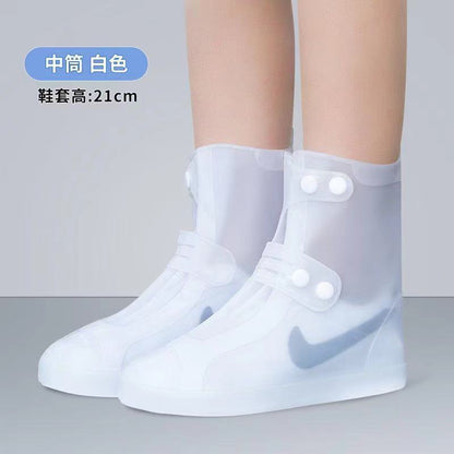 Non-slip silicone shoe cover, middle tube thickened, wear-resistant, waterproof and rainproof, outdoor fashion, daily protection is convenient, practical and comfortable