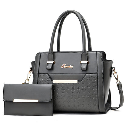 2024 winter women's bag new korean style large capacity mommy tote bag european and american elegant shoulder crossbody mother-daughter bag set