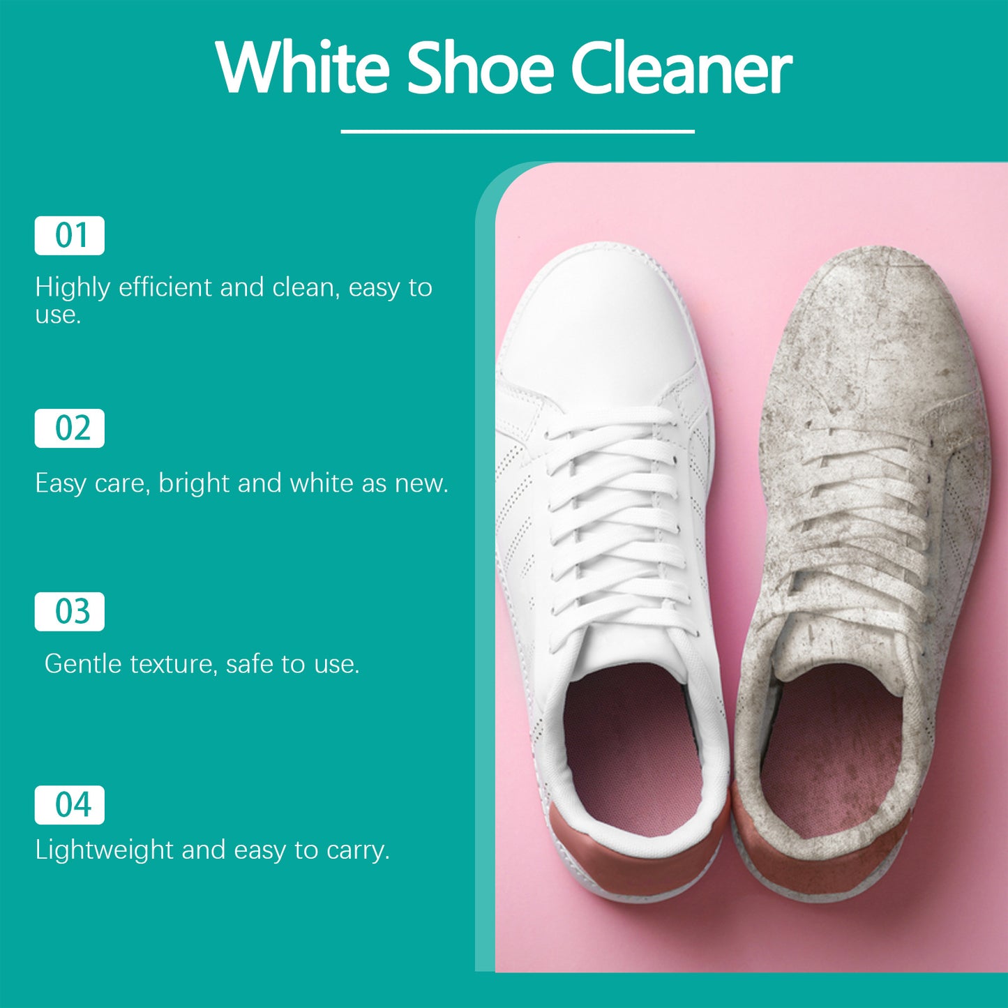 JAKEHOE white shoe cleaner, deep cleaning dust stains, yellow edges, leave-in white shoe cleaner
