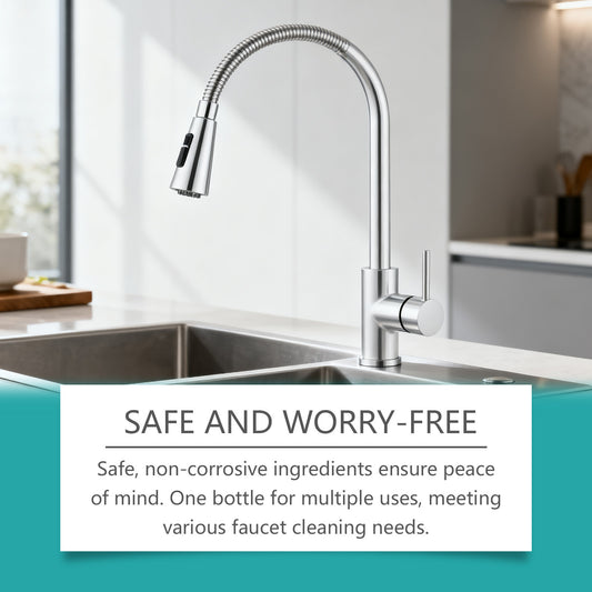 JAKEHOE faucet cleaner, daily kitchen faucet clean, descaling and shiny portable cleaner