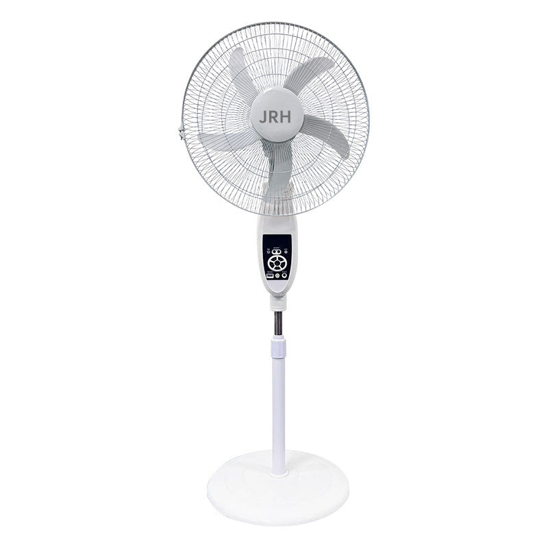 Cross-border bestseller: 16inch floor fan - remote control, high-capacity battery, rechargeable, with light, quiet operation, standing fan, solar-powered fan