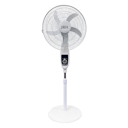 Cross-border bestseller: 16inch floor fan - remote control, high-capacity battery, rechargeable, with light, quiet operation, standing fan, solar-powered fan