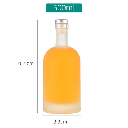 Wholesale vodka bottle yellow wine foreign wine bottle transparent self-brewing fruit wine bottle white wine bottle empty bottle frosted empty wine bottle