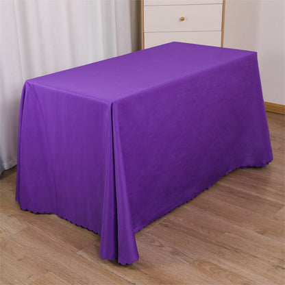 Tablecloth wedding event stall meeting engagement tablecloth red long table wholesale rectangular white polyester tablecloth