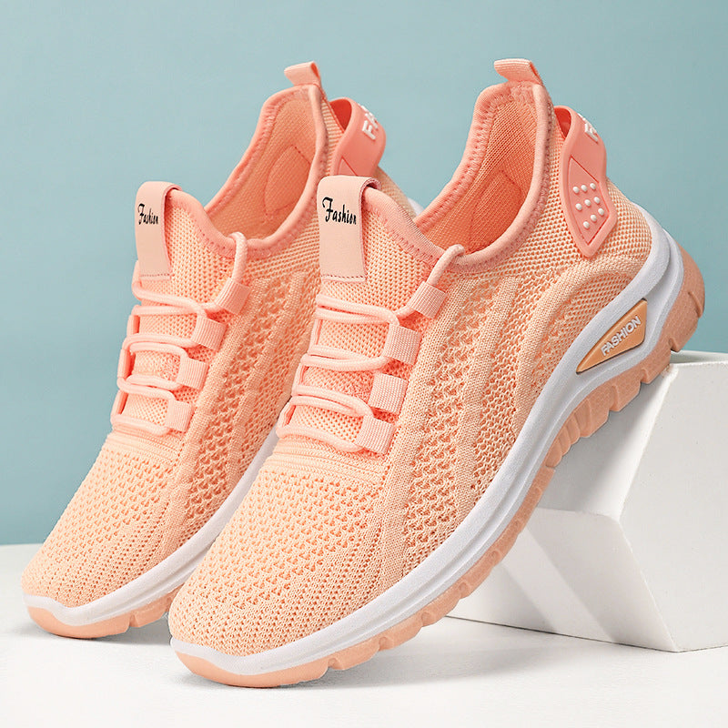 Women's spring collection: flyknit athletic shoes - comfortable, breathable running shoes, plus sizes available, exclusive private label gifts, lightweight single shoes - wholesale