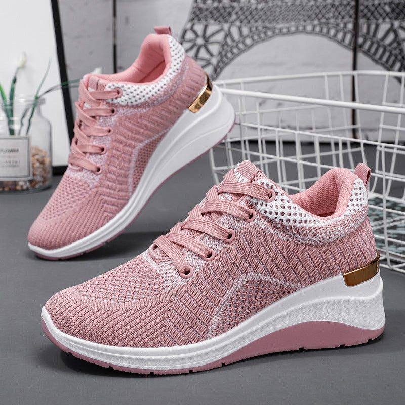 Women's spring new arrivals: wholesale foreign trade women's shoes - hidden heel shoes, trendy shoes, breathable thick-soled sneakers for women