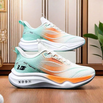 Men's new korean style breathable casual sneakers - trendy youth fashion soft sole lightweight flyknit running shoes