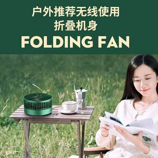 Outdoor rechargeable portable student home retractable foldable usb desktop electric fan 6inch wireless mini fan