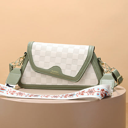 Women's bag 2024 summer new arrival: minimalist trendy fashion small square bag, shoulder bag, crossbody bag, color block cross-border handbag