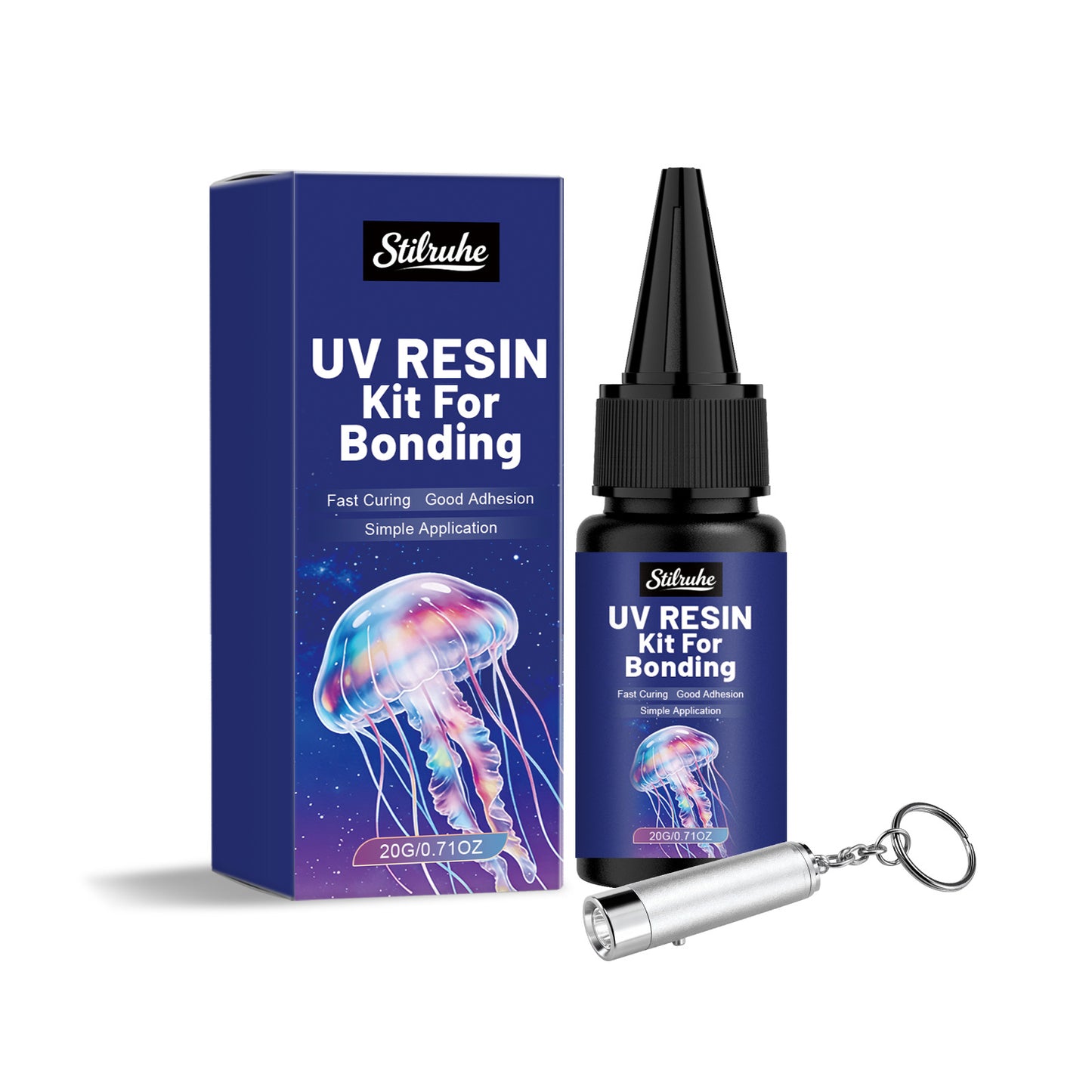 Stilruhe UV resin Epoxy set, transparent handmade DIY jewelry, odorless, quick-drying and easy to operate