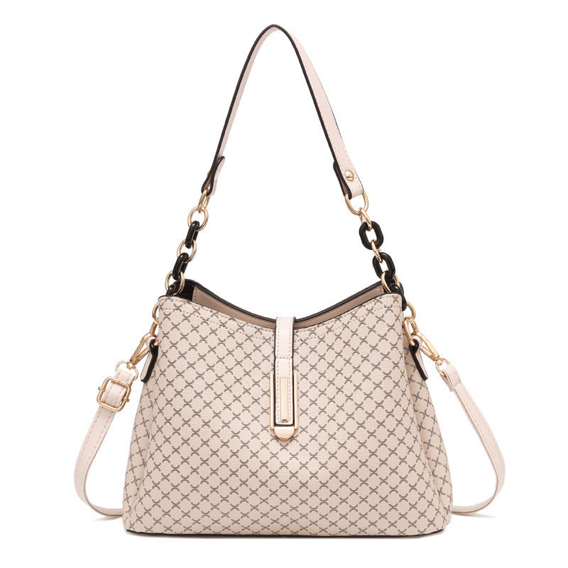 2024 new casual fashion retro print shoulder bucket bag - simple, trendy, and chic crossbody bucket bag