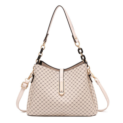 2024 new casual fashion retro print shoulder bucket bag - simple, trendy, and chic crossbody bucket bag
