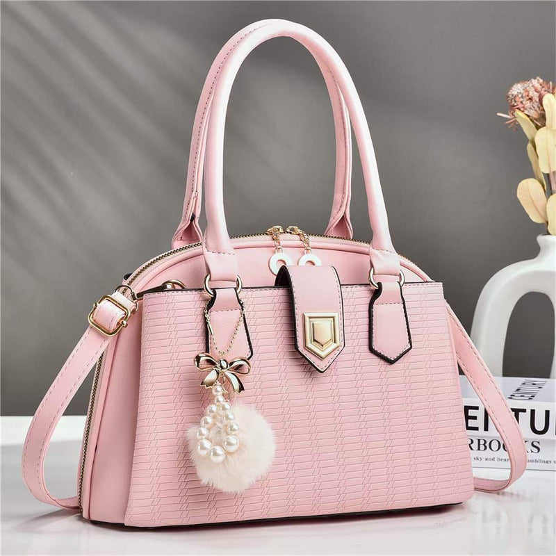 Fashion embossed women's bag 2026 casual large capacity satchel bag k-style high-end new shoulder crossbody bag wholesale