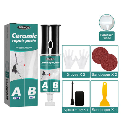 EELHOE tile repair AB glue set, metal tiles fill cracks, plug leaks, repair AB glue adhesive