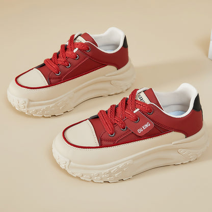 Women's spring collection: height-boosting, versatile, and stylish canvas shoes - comfortable, soft-soled, trendy casual flats