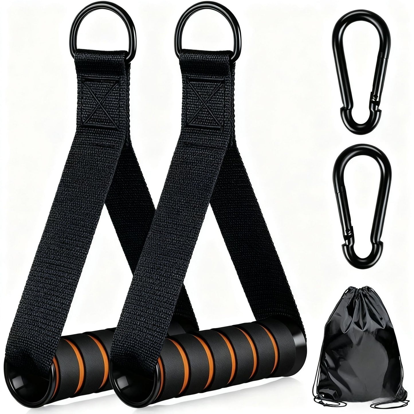 Resistance band handle - dual color grip, pull rope handle, back resistance band accessory, fitness equipment accessory