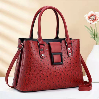 2026 spring new arrival: large capacity, vintage-textured shoulder & crossbody bag - premium korean-style mom bag - dropshipping available