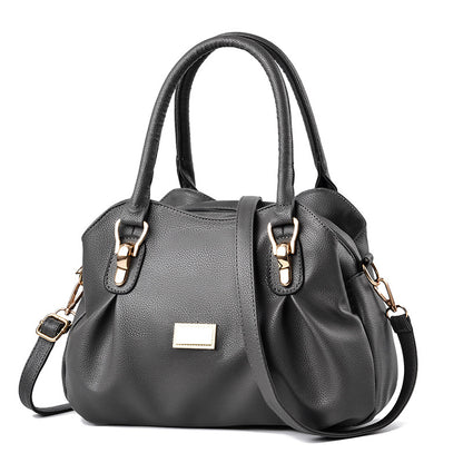 Middle-aged women's soft leather handbag, 2026 new style tote bag, middle-aged and elderly women's bag, mom bag, shoulder bag, crossbody bag