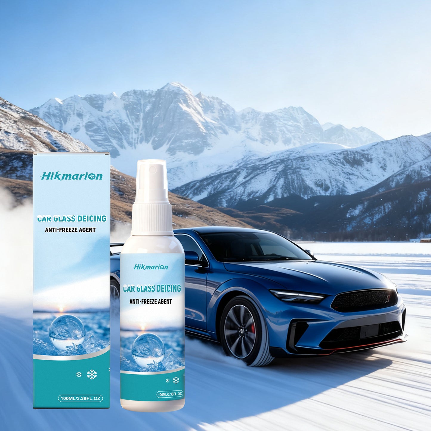 Hikmarion snow melting deicing spray, car glass deicing antifreeze, winter outdoor multi-scene application