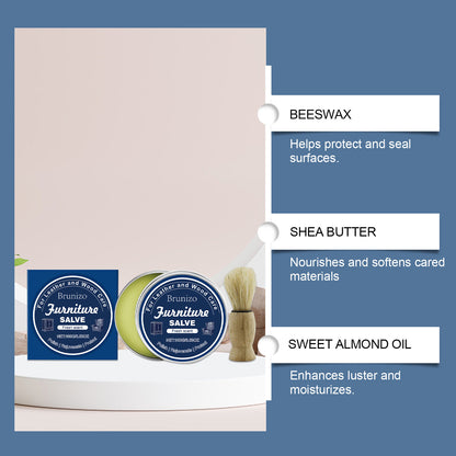 Brunizo Leather Wood Care Cream, Protective Furniture Surface Care Household Leather Wood Care Cream