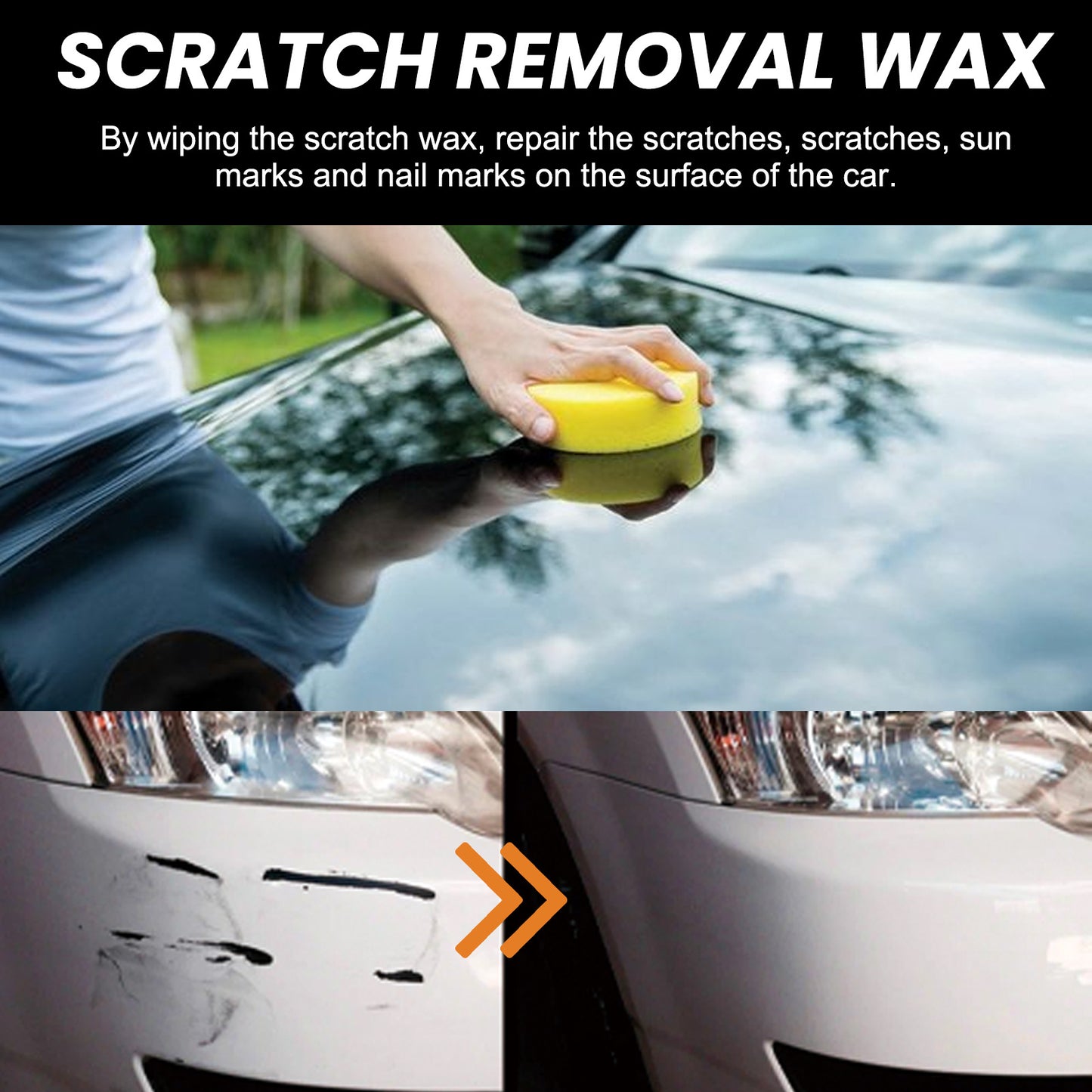 Rayhong Car Scratch Wax, Car Paint Protection Polishing Scratch Removal Maintenance Paint Repair Cleaning Decontamination Abrasive