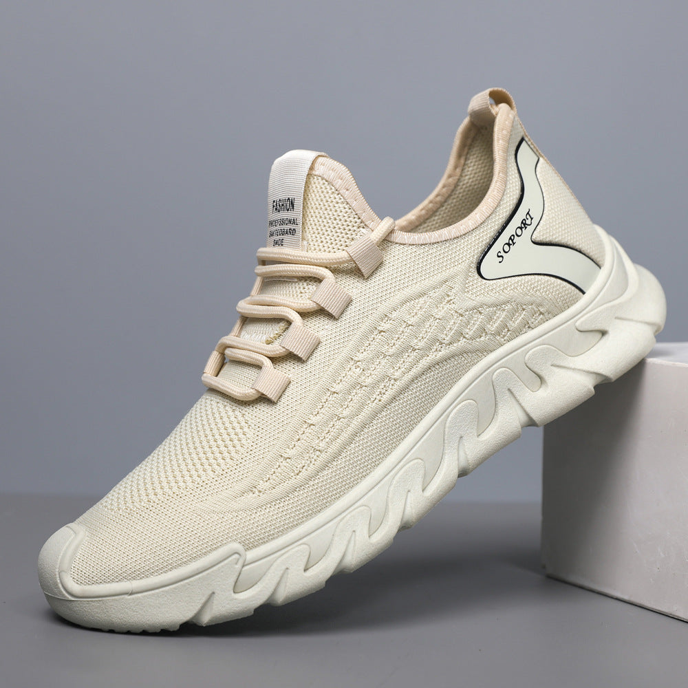 Breathable mesh men's shoes 2025 - cross-border export, soft sole, anti-slip casual low-top lace-up sneakers for men