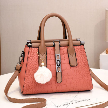 Women's bag 2026 new european and american crocodile pattern handbag elegant fashion large capacity trendy shoulder crossbody bag - dropshipping available