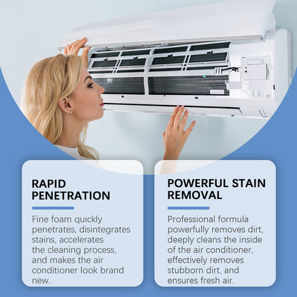 Jue-Fish air conditioner cleaner, household air conditioner on-hook, no dismantling, no washing, odor removal, descaling foam air conditioner cleaning