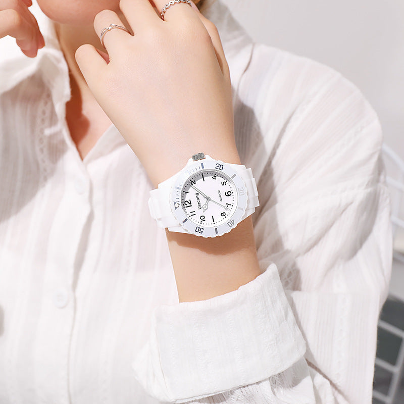 New wish hot-selling fresh sport silicone fashion racing business quartz couple watch wholesale