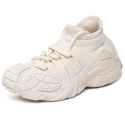 Women's versatile spring sneakers: octopus design, thick-soled, flyknit casual shoes - plus size available for export