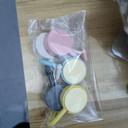 Macaron small hook non-punching round household kitchen wall door back key hook plastic strong adhesive hook