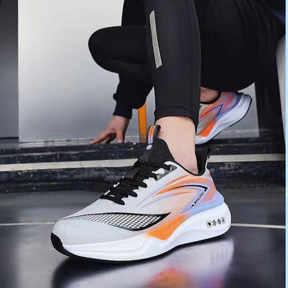 Breathable men's shoes 2025 cross-border new fishnet soft sole men's sneakers lightweight high-elastic running shoes for men