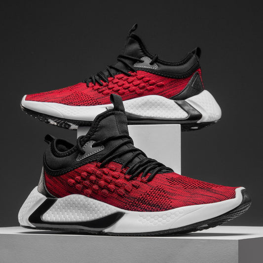 Customized flyknit yeezy sneakers 2024 new low-top lace-up athletic running shoes cross-border trade fashion men's shoes