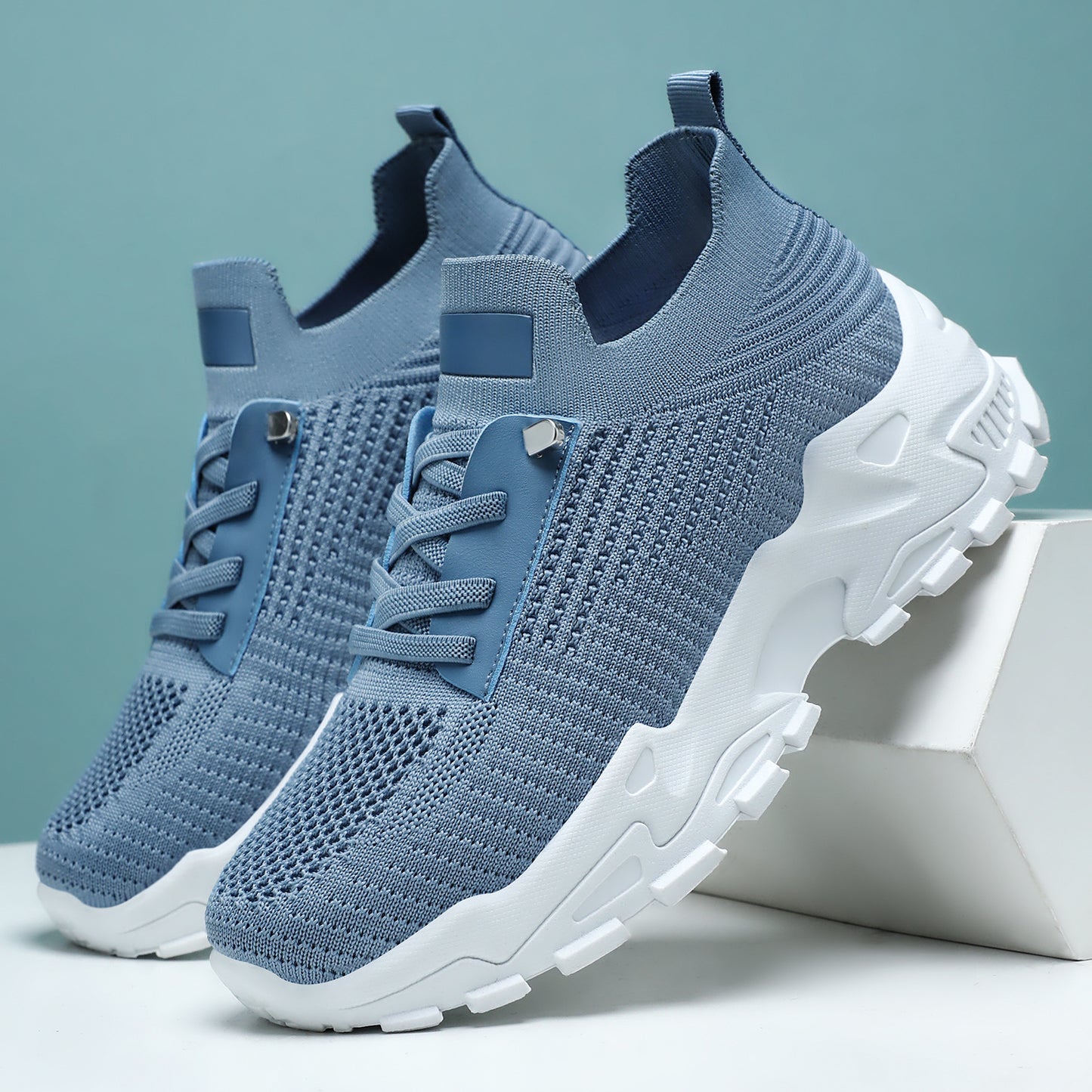 Women's spring new arrivals: cross-border shoes, breathable sneakers, flyknit running shoes, soft sole comfort, thick sole shoes - wholesale