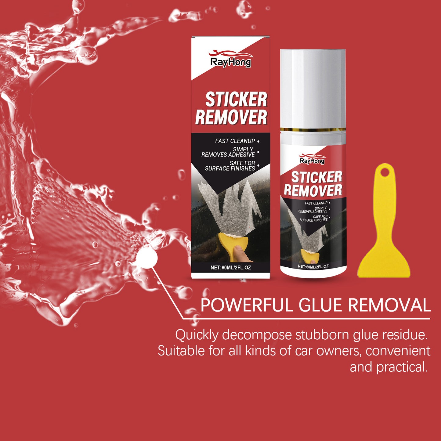 RAYHONG car viscose set, car viscose cleaner, daily convenient cleaning self-adhesive