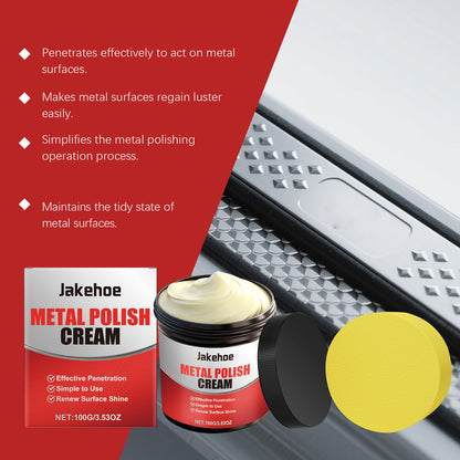 JAKEHOE metal polishing paste, cleaning kitchen stove metal kitchen utensils pot bottom rust black dirt decontamination polishing paste