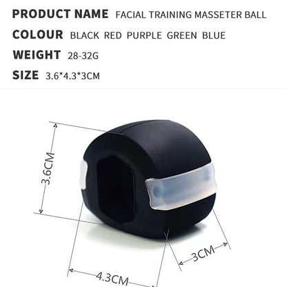 Facial masseter silicone exerciser face shaping masseter ball jaw trainer