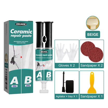 EELHOE tile repair AB glue set, metal tiles fill cracks, plug leaks, repair AB glue adhesive