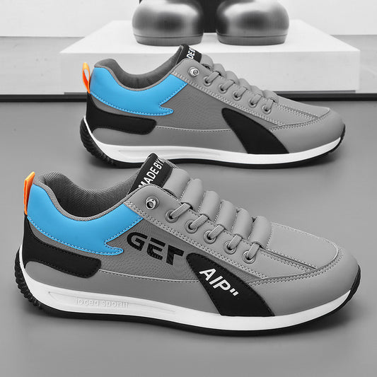 Soft-soled men's shoes, new for spring 2025, korean style athletic sneakers, lightweight white slip-on fashion shoes, like the classic "forrest gump" shoes