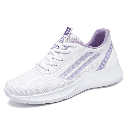 Women's shoes 2026 spring new breathable sneakers cross-border dropshipping single shoes fashion casual shoes flyknit mesh shoes