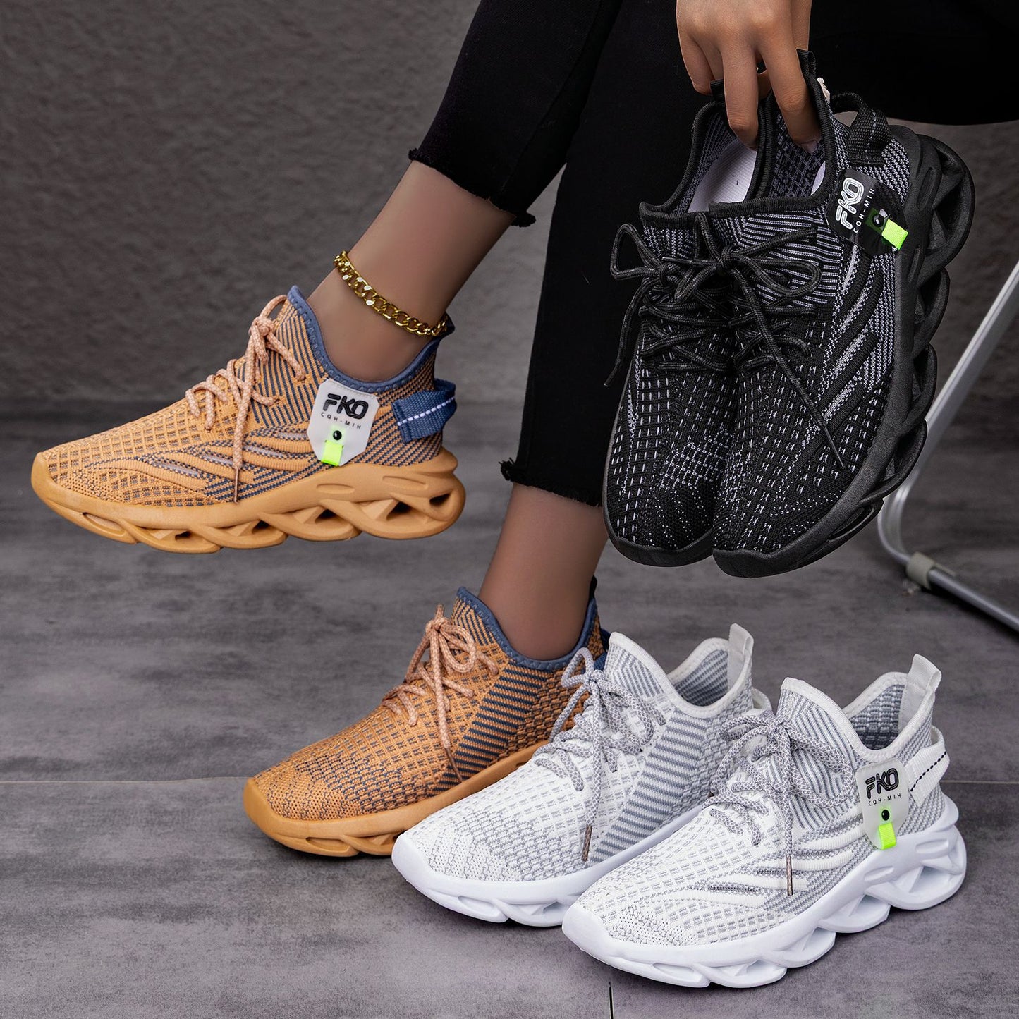 Shoes for women and couples, coconut shoes, cross-border plus size, blade twist bottom sneakers, fly-woven casual shoes, breathable flats