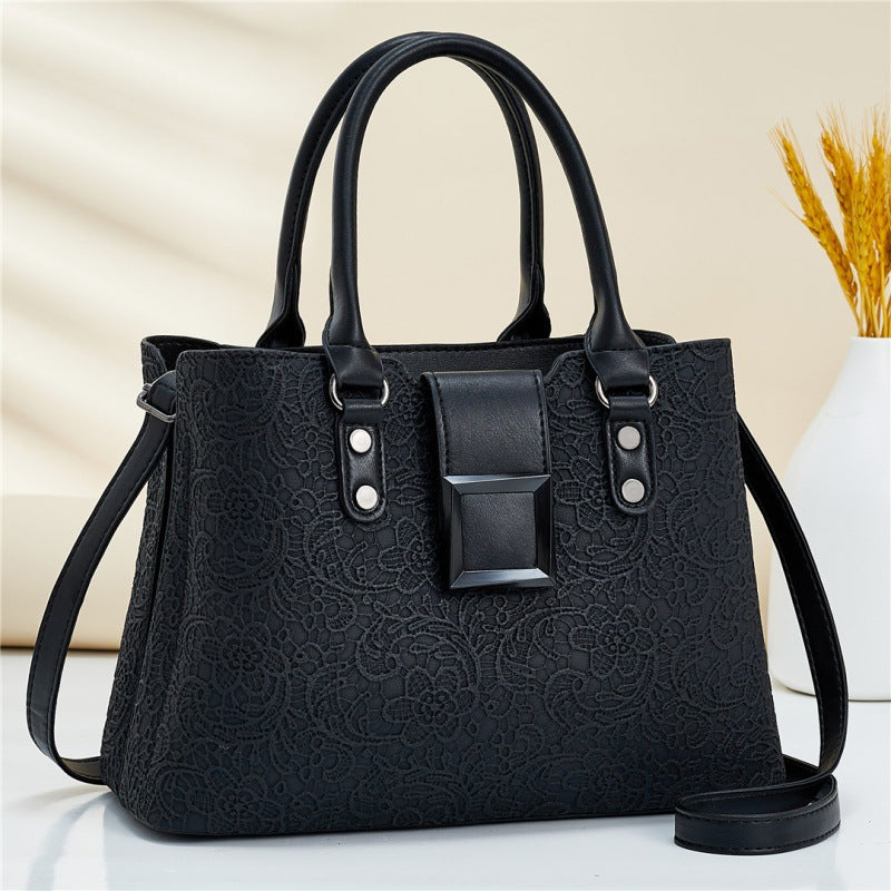 Wholesale women's handbags: 2026 spring new arrivals - european and american fashion lace pattern shoulder bag, tote, and crossbody bag - dropshipping available for export