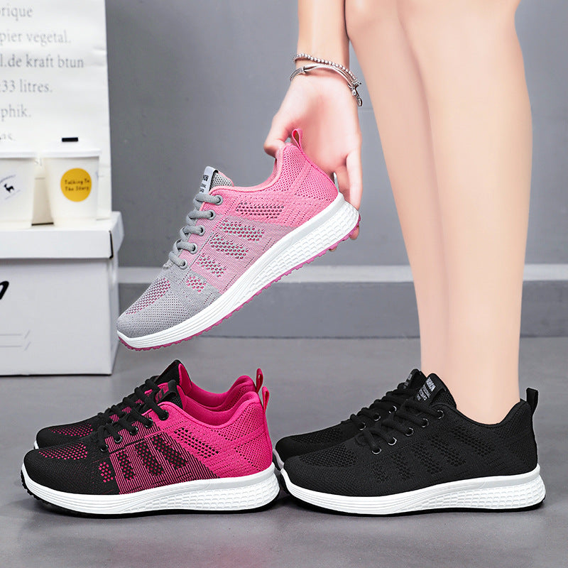 Jinshiyuan |   Women's shoes spring collection: plus size sneakers, fashionable and versatile flats, soft sole casual shoes - dropshipping available
