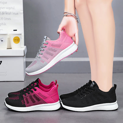 Women's spring new arrivals: plus size athletic shoes, cross-border dropshipping, mesh sneakers, fashionable and versatile flats, soft sole casual shoes