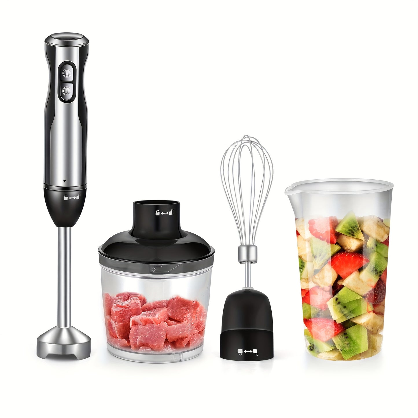Cross-border blender - home kitchen food processor, juicer, stainless steel blade, multifunctional handheld food stick