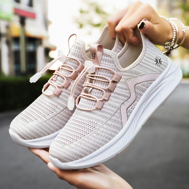 Women's spring soft sole sneakers - lightweight, comfortable, and casual shoes for middle-aged and elderly women - stylish and versatile single shoes