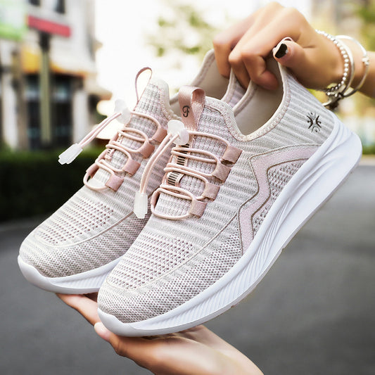 Women's spring soft sole sneakers - lightweight, comfortable, and casual shoes for middle-aged and elderly women - stylish and versatile single shoes