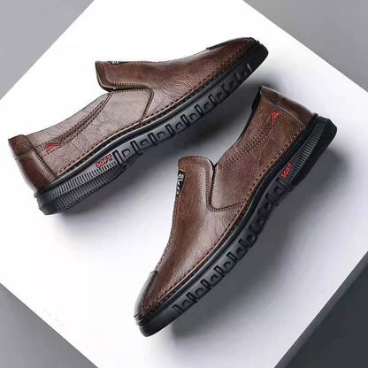 Soft sole leather loafers for men, spring/autumn 2025 new collection, slip-on business driving shoes, cross-border casual leather shoes