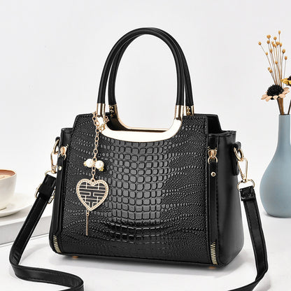 Handbag 2025 winter new trendy fashion crocodile pattern simple elegant stylish shoulder bag crossbody bag tote bag