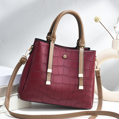 New arrival crocodile pattern texture styling large capacity cross-border western style fashion women's large bag shoulder cross-body one piece dropshipping